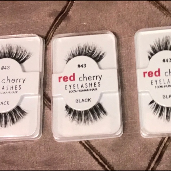 100% Human Hair - Red Cherry Eyelashes #43 - Picture 4 of 5